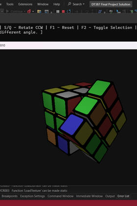 OpenGL - Rubik&#39;s Cube Simulation